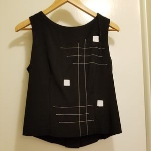 Sale! Black & White Top Medium Size